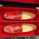 Men's loafers, made of genuine crocodile leather, in red. Loafers. SHOES&BAGS. Online shopping on My Livemaster.  Фото №2