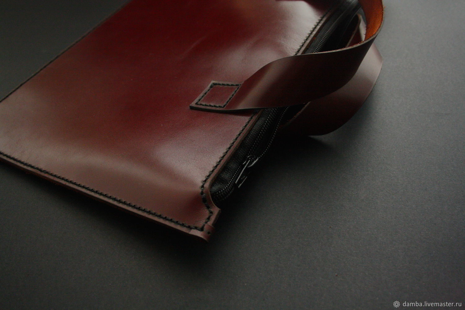 Папка портфель DAMBA красно коричневого цвета