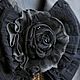 Большая брошь - бант " Dark boho ". Брошь-булавка. Elena. Ярмарка Мастеров.  Фото №7
