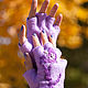 Mitts 'Purple iris'. Mitts. The author felt from Andi. Online shopping on My Livemaster.  Фото №2