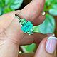 18. Кольцо с натуральным Уральским Изумрудом 1.15 ct. Кольца. Елена. Интернет-магазин Ярмарка Мастеров.  Фото №2