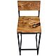 Order Loft-style bar stool with a seat made of elm slab. Custom furniture making U.LOFT. Livemaster. . Chairs Фото №3