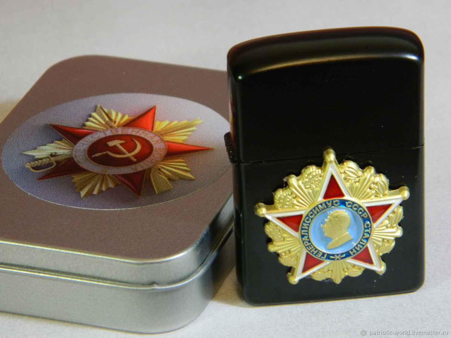 Lighter with awards of the USSR 'Generalissimo Stalin I. V.', Cigar-lighter, Saratov,  Фото №1