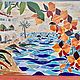  Орхидеи у моря. Панно. Stainedglassday (STAINEDGLASSDAY). Ярмарка Мастеров.  Фото №5