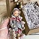 Ватная игрушка «Девочка с санками». Елочные игрушки. Лариса КолАржова  КОШКИН ДОМ (kolarzhova). Ярмарка Мастеров.  Фото №6