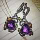 Order Earrings Purple Uruguayan amethyst. SELENA. Livemaster. . Earrings Фото №3
