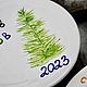 Order 20 cm Plate with a Christmas tree for the New Year Any inscription to order. DASHA LEPIT | Ceramic tableware (dashalepit). Livemaster. . Plates Фото №3