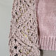 Вязаный джемпер из хлопка. Джемперы. Knit by Heart - Вязаная одежда 富. Ярмарка Мастеров.  Фото №4