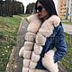 Джинсовая куртка с мехом финского песца (Доставка по всему миру), Куртки, Москва,  Фото №1