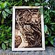 CoraxArt : Wood Wall Art ` Forest Nymph `, Wood Art,Nature Art,Engraving Wood,Laser Artwork,Modern Art, Home Decor,Wall Decor,Drawing,Illustration,Wood