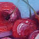 Картина маслом на холсте для кухни фрукты:  Вишенки. Картины. Igor-lei. Интернет-магазин Ярмарка Мастеров.  Фото №2