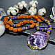 Rosary of Rudraksha and Sugilite 54 b, Rosary, Moscow,  Фото №1