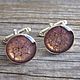 Order Cufflinks with painted purple color. fiorellino. Livemaster. . Cuff Links Фото №3