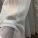 Tulle, linen, white, with openwork stripes, Height 3 m, Curtains, Mozhaisk,  Фото №1