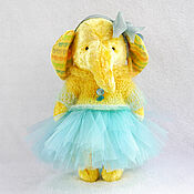 Куклы и игрушки handmade. Livemaster - original item Yellow elephant. Handmade.