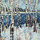 Зимний пейзаж акварелью Первый снег Картина для души, Картины, Магнитогорск,  Фото №1