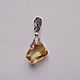 Pendant (pendant) with natural citrine in 925 sterling silver, Pendants, Sergiev Posad,  Фото №1