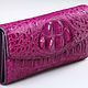 Кошелек-клатч женский из кожи крокодила IMA0007N1. Кошельки. CrocShop товары из экзотической кожи. Ярмарка Мастеров.  Фото №5