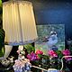 Винтаж: Лампа настольная «В саду из роз», Дрезден, Германия. Лампы винтажные. Светлана Воробьева. Ярмарка Мастеров.  Фото №5