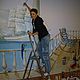 painted wall in a baby boy, Interior elements, Moscow,  Фото №1