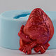 Silicone mold for soap 'Anatomical heart 2D', Form, Shahty,  Фото №1