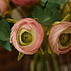 Silk interior composition ' Ranunculus and eucalyptus'. Composition. My Fairytale. Online shopping on My Livemaster.  Фото №2