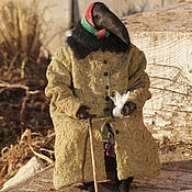 Куклы и игрушки handmade. Livemaster - original item interior doll: An old lady with a cane. Handmade.