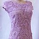 Lace knitted dress ' Lilac haze', Dresses, Stary Oskol,  Фото №1
