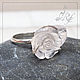 Silver ring 'rose' with natural rose quartz. Rings. Firuza. Online shopping on My Livemaster.  Фото №2