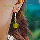Зеленые яблочки серьги из полимерной глины. Серьги классические. REDHEADjewelry by Daria Kulikova. Ярмарка Мастеров.  Фото №4