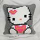 Вязаный чехол для подушки. Hello Kitty, Элементы интерьера, Мытищи,  Фото №1
