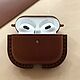 Чехол для AirPods 3 из итальянской кожи buttero. Чехол. gabo_dsgn. Ярмарка Мастеров.  Фото №5