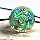 Кулон галактика "Нимфа" авторский лэмпворк. Кулон. Terrakota lampwork (Анна Иванова). Интернет-магазин Ярмарка Мастеров.  Фото №2