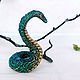  Зелёная кобра, коллекционная статуэтка с филигранью. Статуэтки. Драконы и украшения Марины Устиновой. Ярмарка Мастеров.  Фото №7