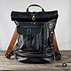 Urban backpack. Genuine leather. Handmade. Backpacks. Masterskaya 'FACTURE'. My Livemaster. Фото №5