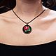 Pendant with micro-embroidery ' Rose', Pendants, Kronstadt,  Фото №1