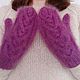 Заказать  Варежки вязаные женские зимние сухая роза. Наталья  Malinka_Knitwear/ Вязание. Ярмарка Мастеров. . Варежки Фото №3
