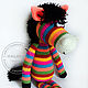Rainbow Zebra toy (50 cm), Stuffed Toys, Volgograd,  Фото №1