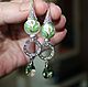 Earrings with Japanese tensha beads, Swarovski Calla rings, Earrings, Krasnoyarsk,  Фото №1