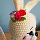 Bunny in a dress soft knitted toy. Stuffed Toys. The most beautiful toys. My Livemaster. Фото №5