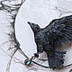 Brooch-pin: ' Black Raven'. Brooches. House Of The Moon Dew. My Livemaster. Фото №4