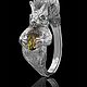  "БЕЛОЧКА". Перстень. 'Yarko' silver&gold. Ярмарка Мастеров.  Фото №4