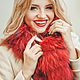 Raccoon fur scarf in red. Scarves. Forestfox. Family Fur Atelier. Online shopping on My Livemaster.  Фото №2
