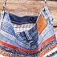 Denim bag, woven shoulder bag,bag. Crossbody bag. Boho-Eklektika. My Livemaster. Фото №4