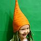 Cap for children's bath ' Carrot'. Textiles for a bath. Olga Izgorodina. Ярмарка Мастеров.  Фото №4