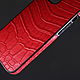 Чехол на любую модель iPhone из кожи крокодила IMA8002R2. Чехол. CrocShop товары из экзотической кожи. Ярмарка Мастеров.  Фото №5