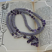 Украшения handmade. Livemaster - original item Sautoire made of beads and amethyst. Handmade.