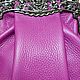 Сумка из натуральной кожи Сиреневая. Классическая сумка. Art  Clutch. Интернет-магазин Ярмарка Мастеров.  Фото №2