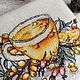 Картина вышивка крестом Облепиховый чай. Картины. Embroidery by Alena. Ярмарка Мастеров.  Фото №9