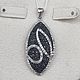 Silver pendant with cubic Zirconia
